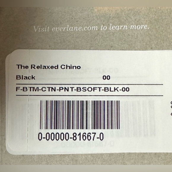 NWT Everlane Relaxed Chino 00 - Picture 8 of 9